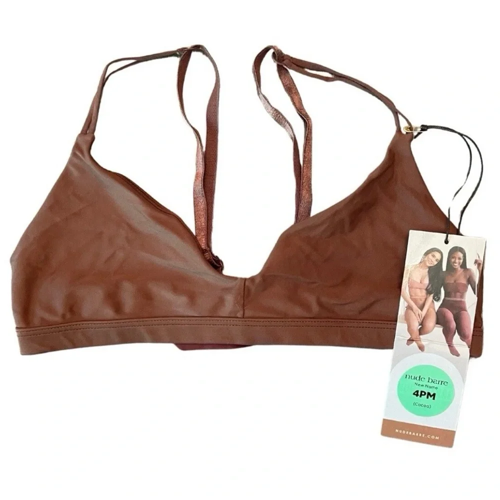 Nude Barre Seamless Wireless Bralette Cocoa Brown‎ Medium NWT